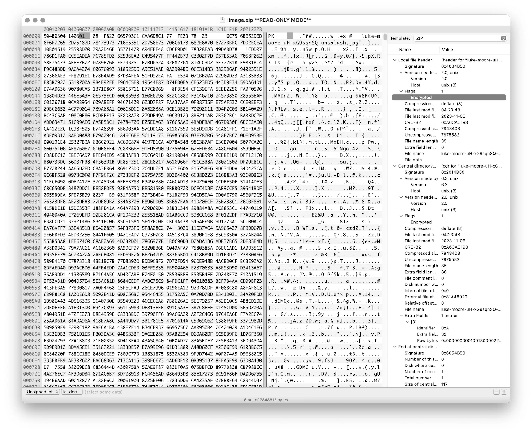 Hexeditor mit Dateninterpretation
