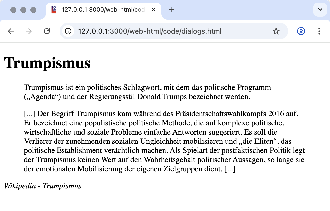 Dialog ist geschlossen