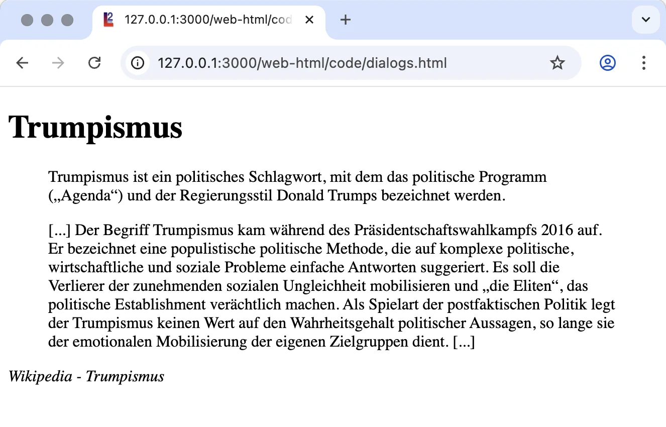 Dialog ist geschlossen